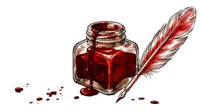 Inkwell and quill — Demented Entertainment